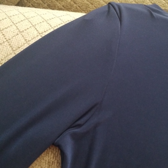 NY Collection Petite Size Medium Navy Blue Dress - Picture 6 of 7